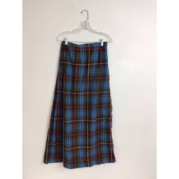 Moffat Plaid Wool Maxi Skirt Authentic Tartan Kilt Made In Scotland Women Small - Picture 7 of 7